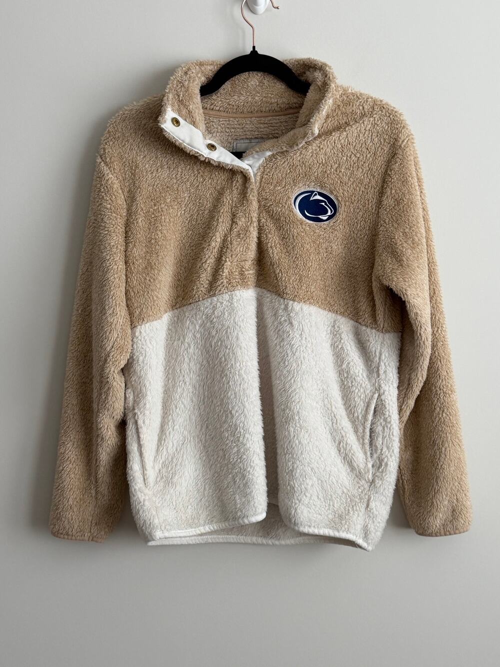 Boxercraft Women’s Penn State Nittany Lions Fuzzy Fleece Half-Snap Jacket Size S